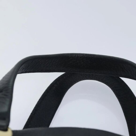 Salvatore Ferragamo Vala Hand Bag Leather Black Gold Auth bs18289 - Picture 14 of 16